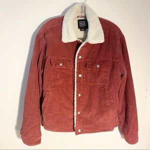 Urban outfitters rusted orange corduroy jacket